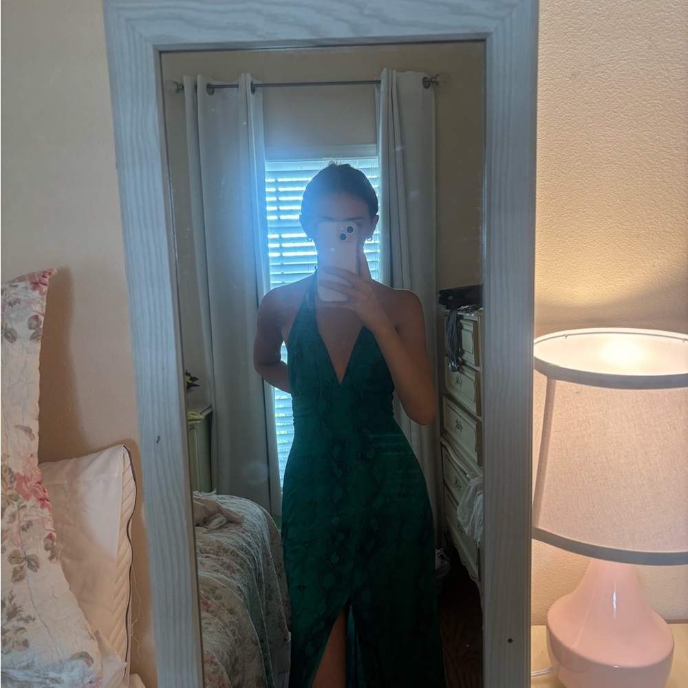 Express Green Backless Dress